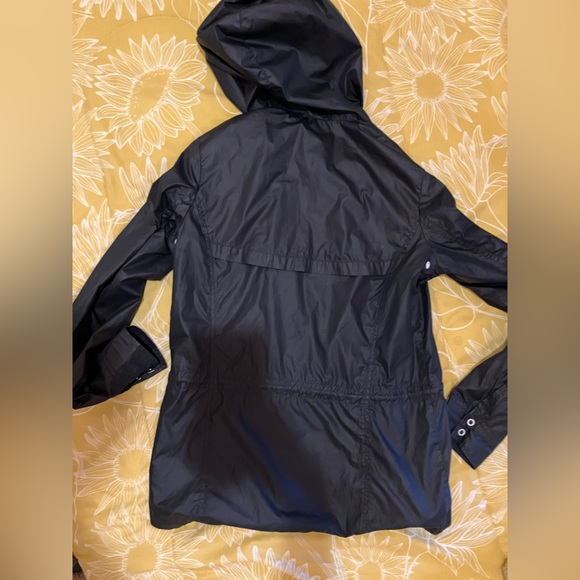 Splendid rain, jacket, blue, and white striped - Picture 3 of 4